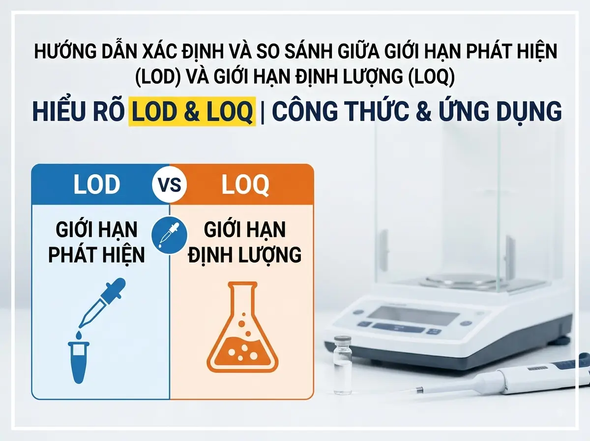 Hướng dẫn xác định giới hạn phát hiện (LOD) và giới hạn định lượng (LOQ)