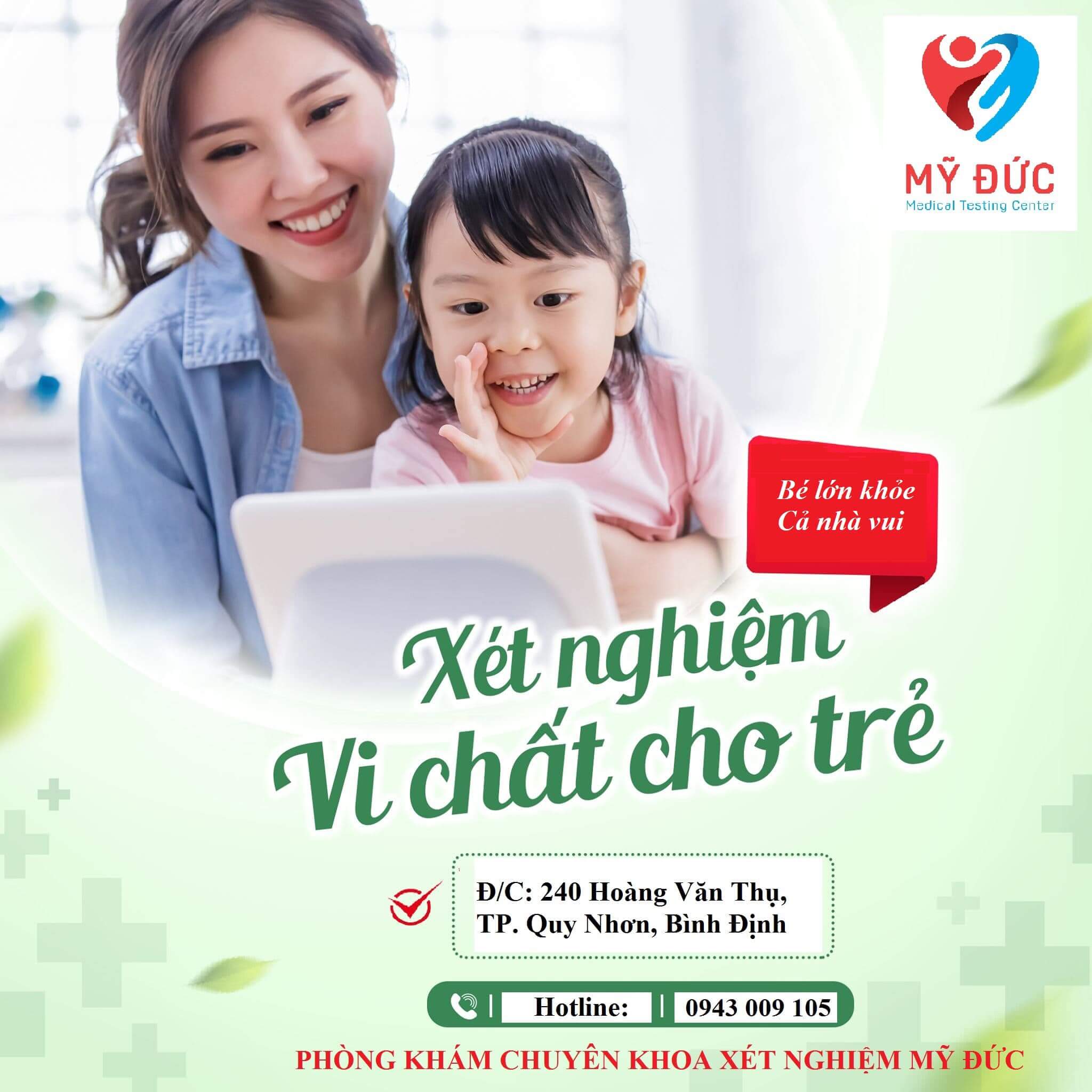 Xét nghiệm vi chất cho trẻ - Bé lớn khoẻ, cả nhà vui